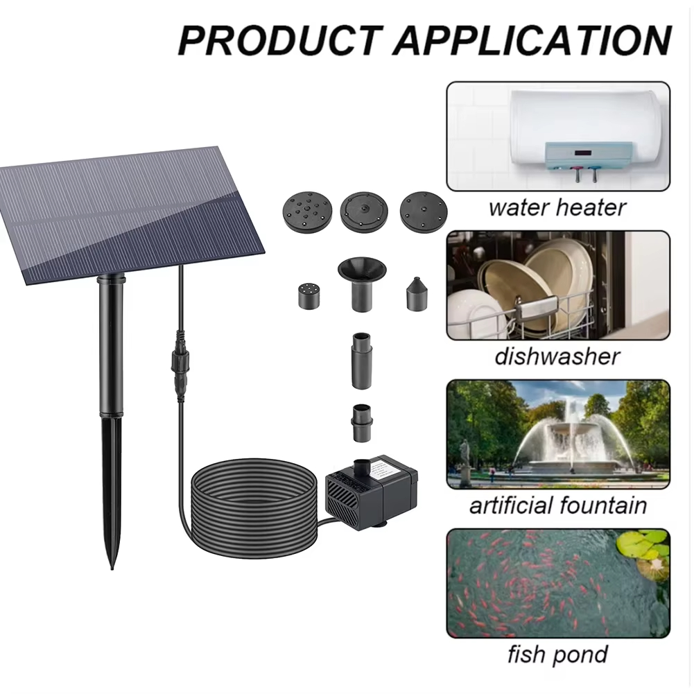 مضخة نافورة شمسية صغيرة 5 واط  - مراجعة Solar Pool Pump Kit وسعره