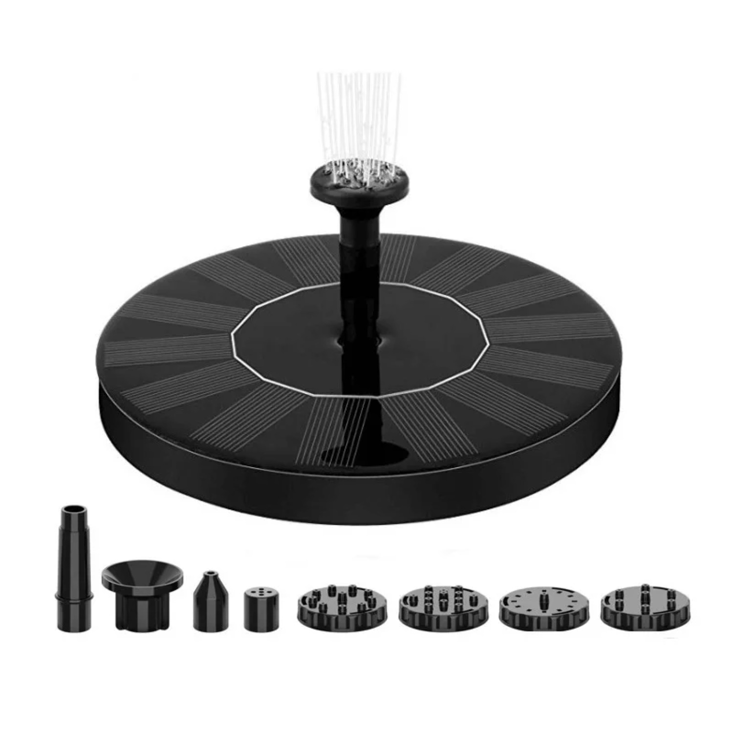 طقم مضخة نافورة شمسية مع 8 فوه - مراجعة Solar Pool Pump Kit وسعره